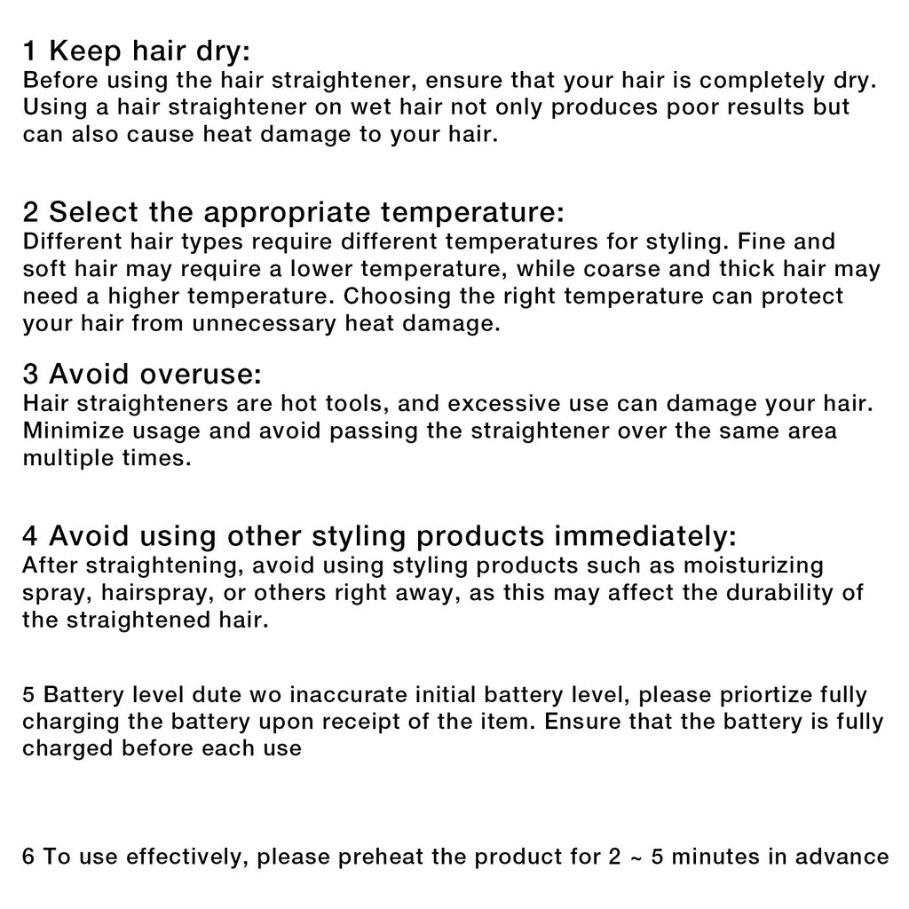 S7 Portable Cordless Hair Straightening Brush with LED Display – USB Rechargeable Mini Hot Brush