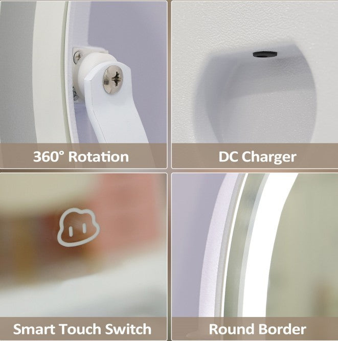 “Cloud LED Makeup Mirror – Smart Wall-Mounted Vanity Light”