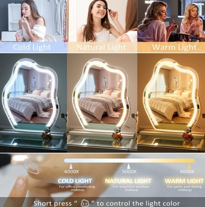 “Cloud LED Makeup Mirror – Smart Wall-Mounted Vanity Light”