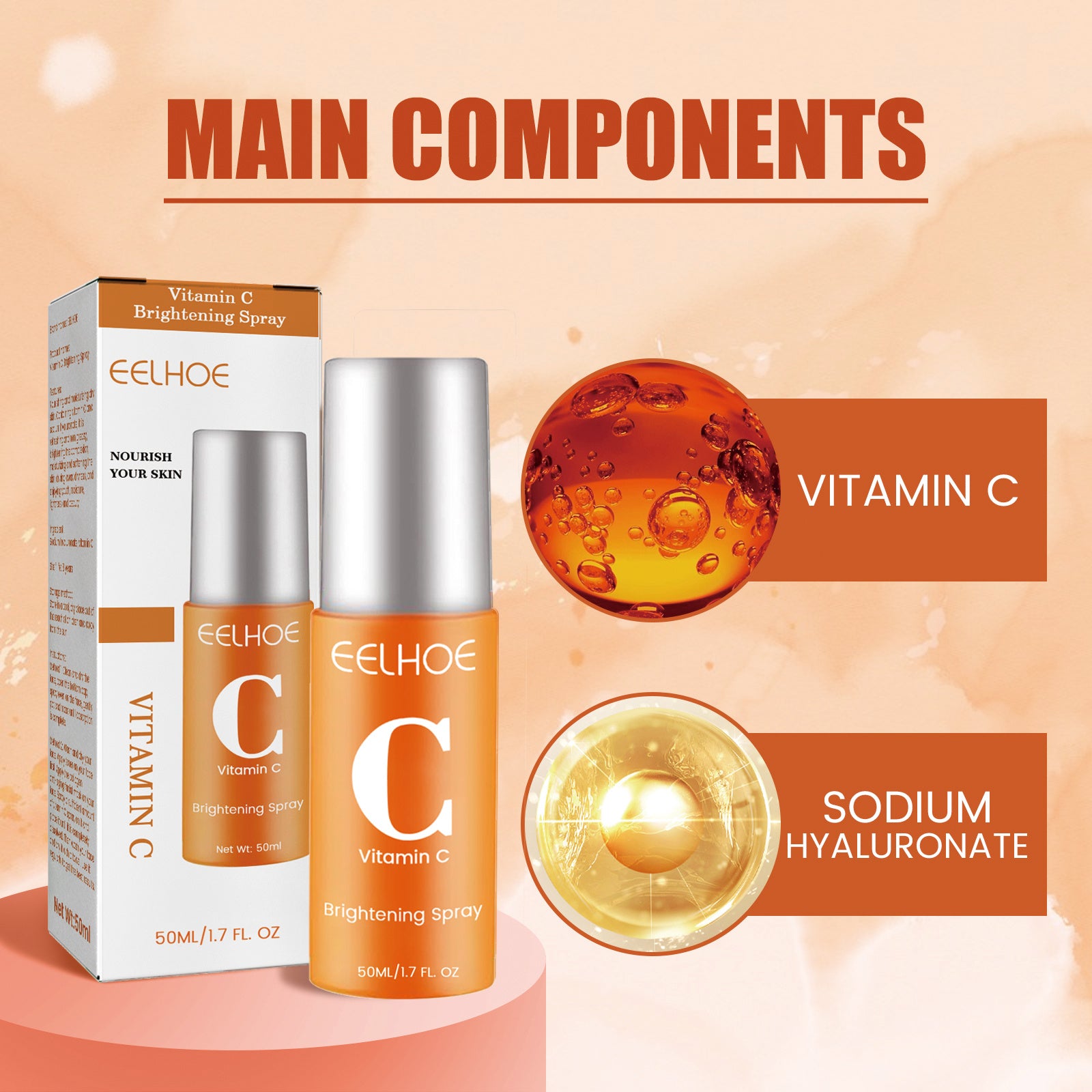 EELHOE Vitamin C Moisturizing Spray – Hydrating, Firming & Brightening Face MistN