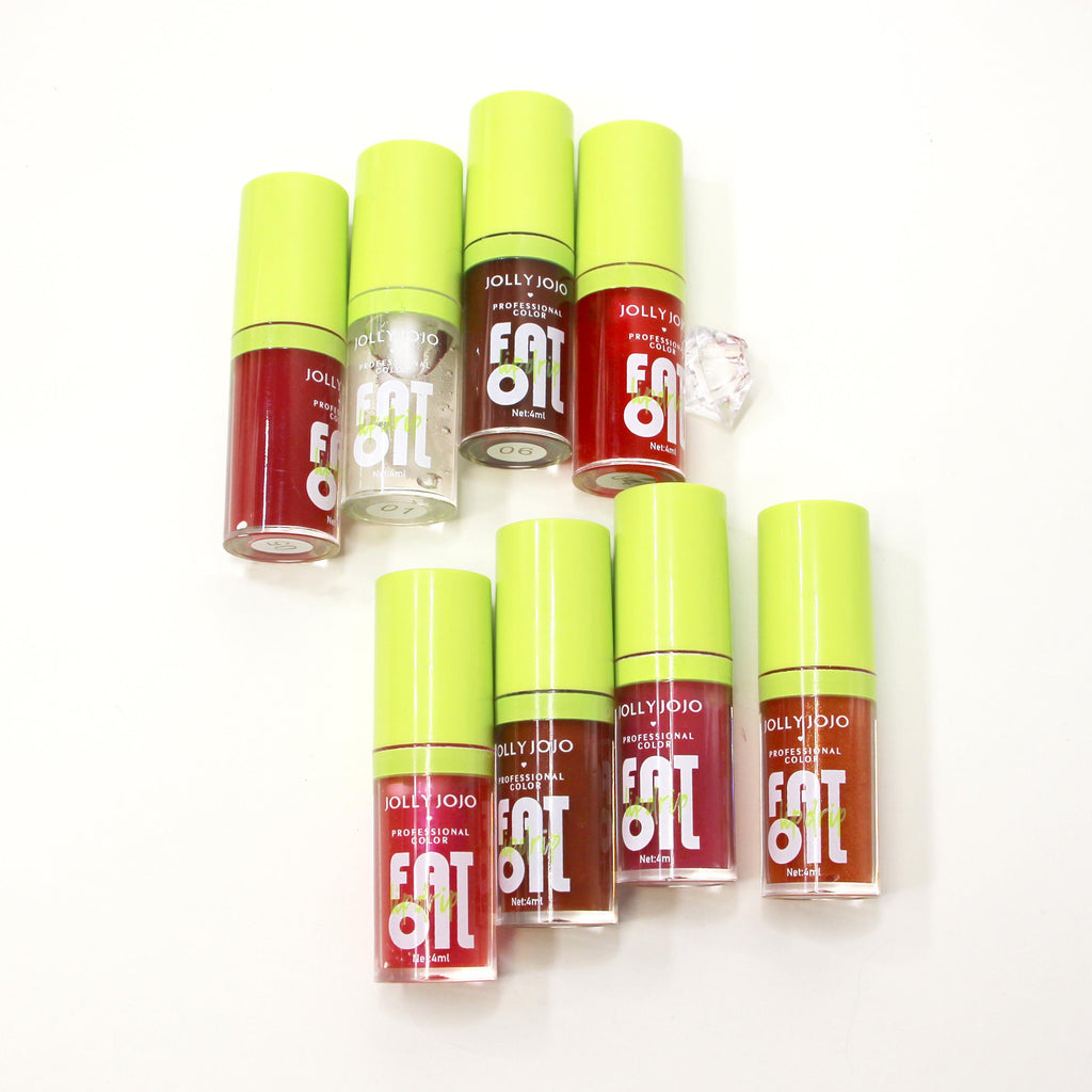 8-pack Vegan Tinted Moisturizing Shimmering Lip Oil Lip Gloss