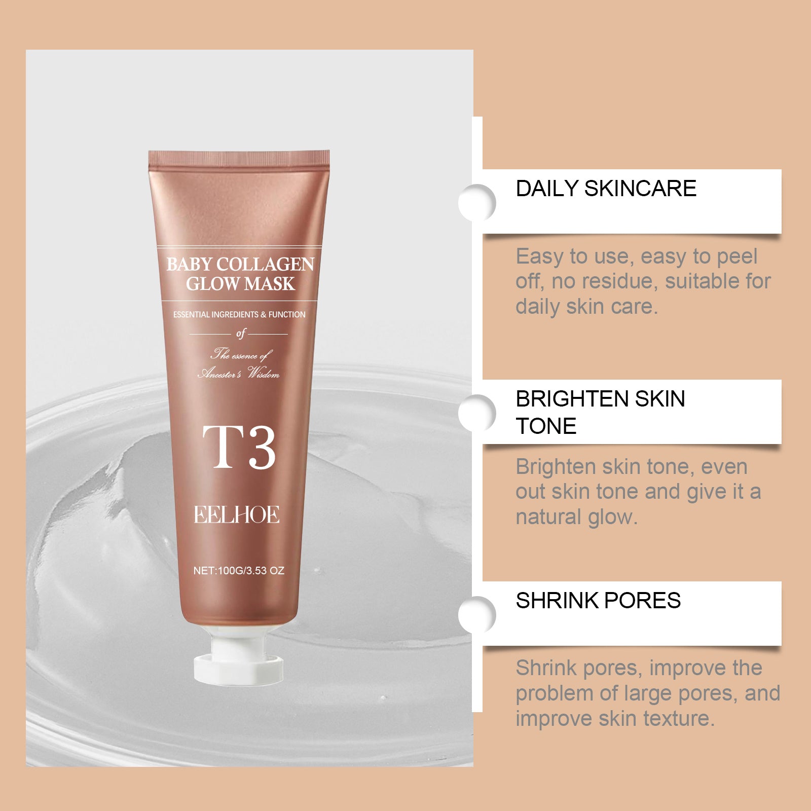 Collagen Peeling Mask – Brightening, Hydrating & Pore Refining