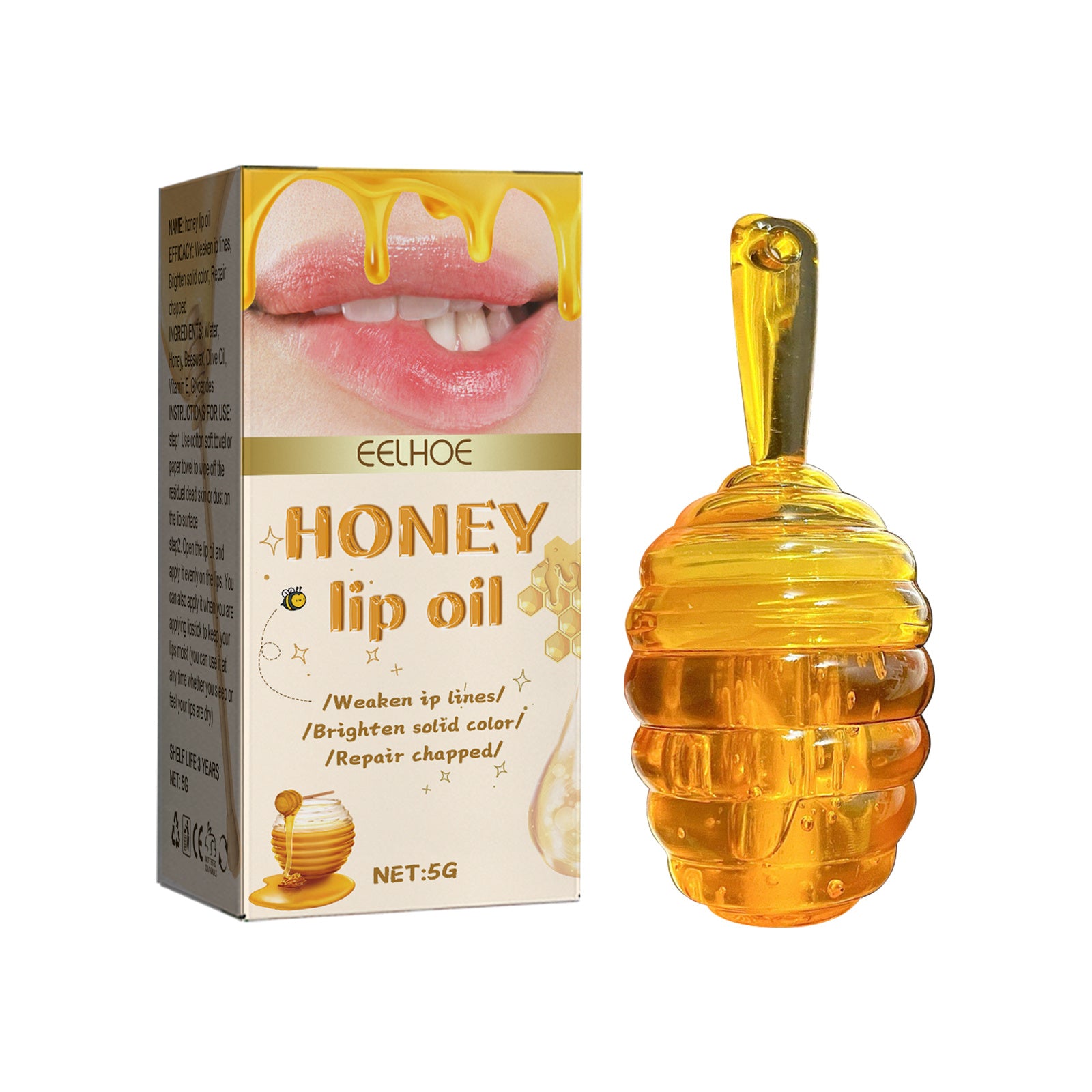 EELHOE Honey Lip Oil – Moisturizing & Lip Care