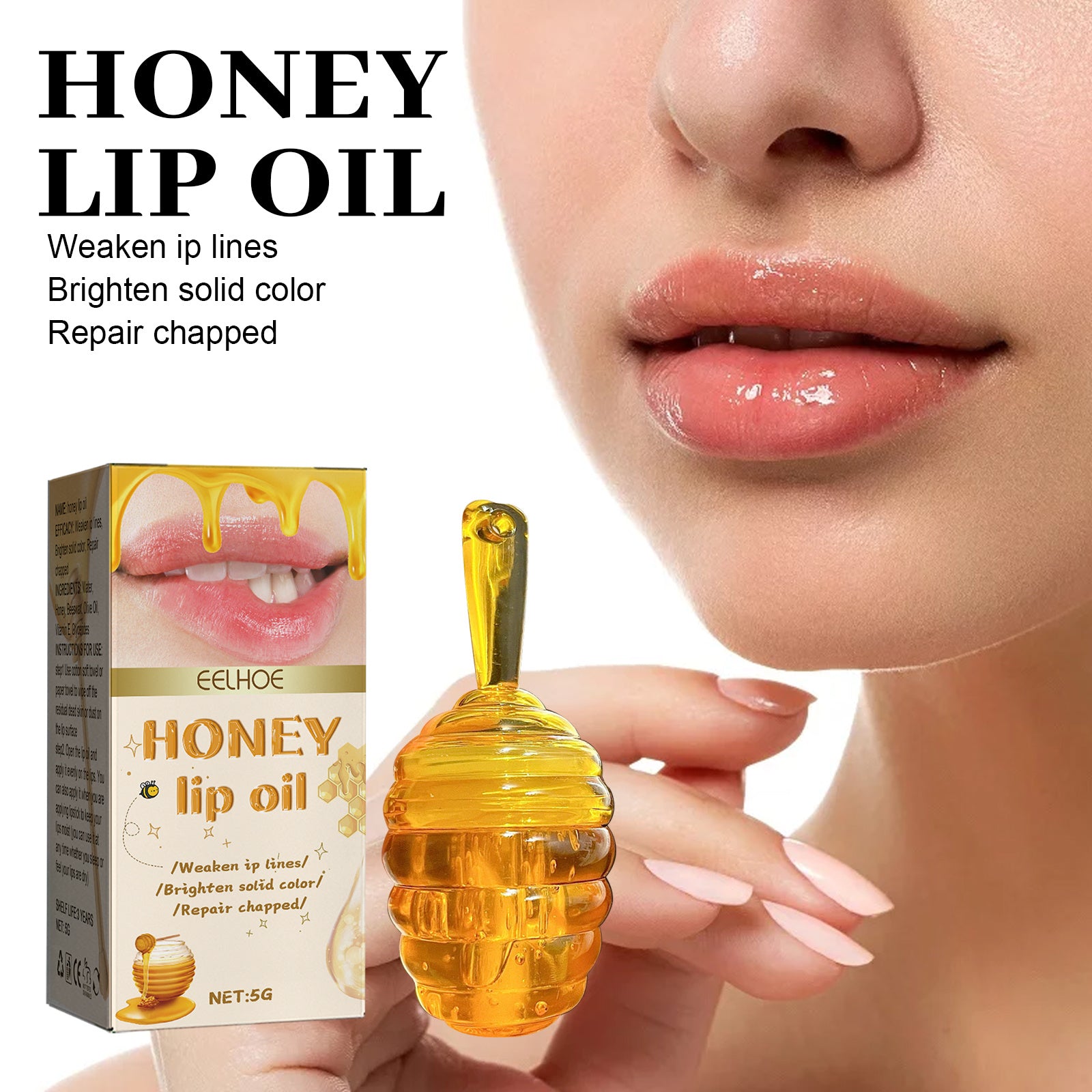 EELHOE Honey Lip Oil – Moisturizing & Lip Care