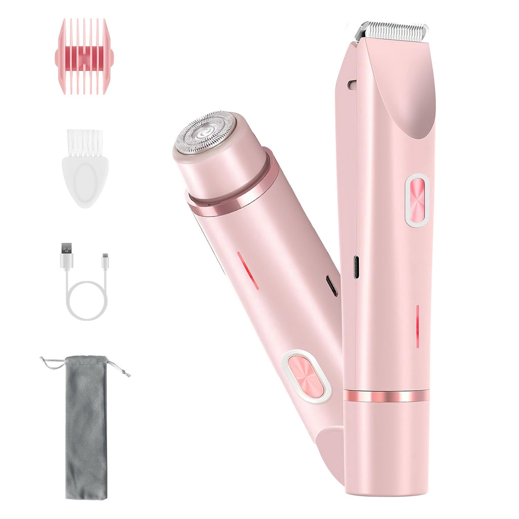 2-in-1 Women’s Dual-Head Bikini Trimmer – Waterproof, Rechargeable & Cordless Shaver
