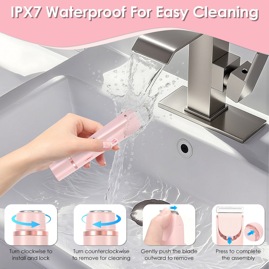 2-in-1 Women’s Dual-Head Bikini Trimmer – Waterproof, Rechargeable & Cordless Shaver