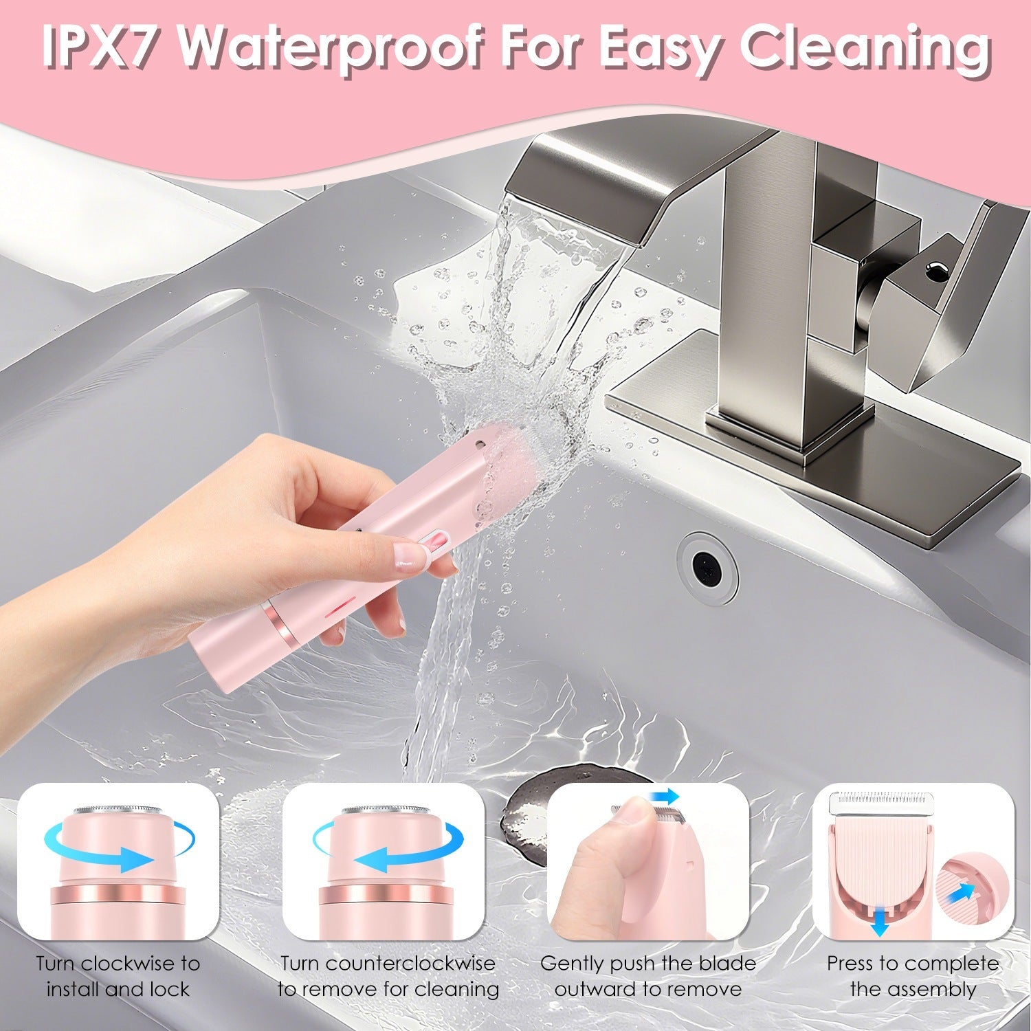 2-in-1 Women’s Dual-Head Bikini Trimmer – Waterproof, Rechargeable & Cordless Shaver