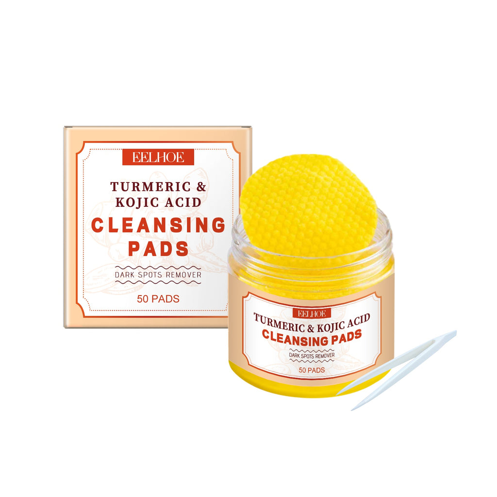 EELHOE Turmeric Exfoliating Cleansing Pad Repairs And Nourishes The Delicate Skin Of The Face, Gently Cleanses And Purifies