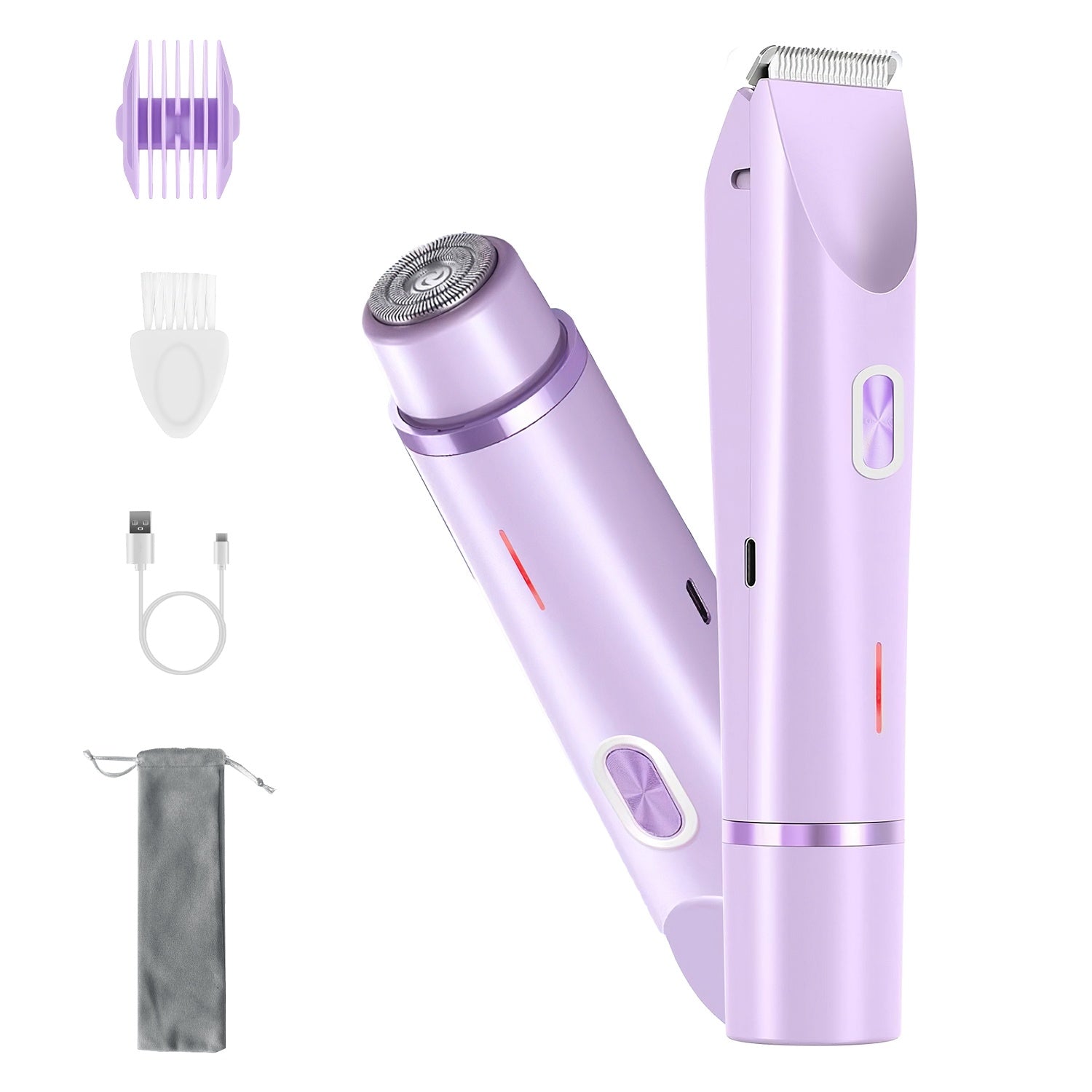 2-in-1 Women’s Dual-Head Bikini Trimmer – Waterproof, Rechargeable & Cordless Shaver